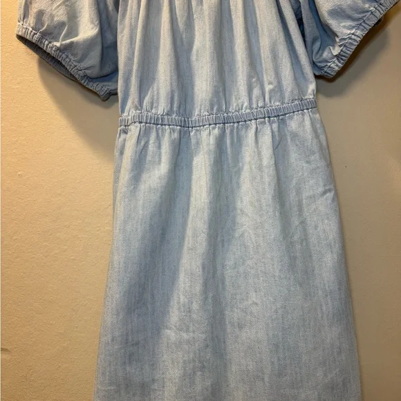 Old Navy Light Blue Puff Sleeve Mini Dress - Picture 3 of 13